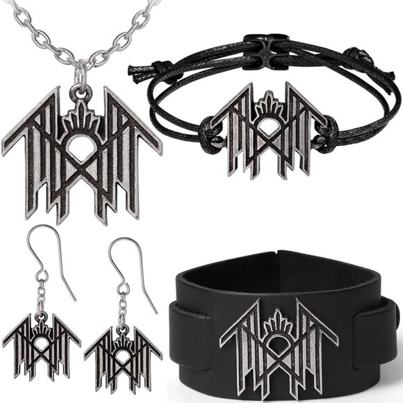 Sleep Token Metal Band Pewter Necklace Black & Silver Pendant NWT - Picture 3 of 3